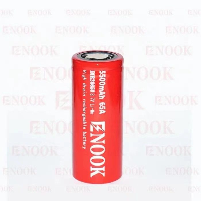 5500mAh 3.7V লিথিয়াম আয়ন 26650 ব্যাটারি রিচার্জযোগ্য 18650 ফ্ল্যাট টপ হাই ড্রেন ব্যাটারি