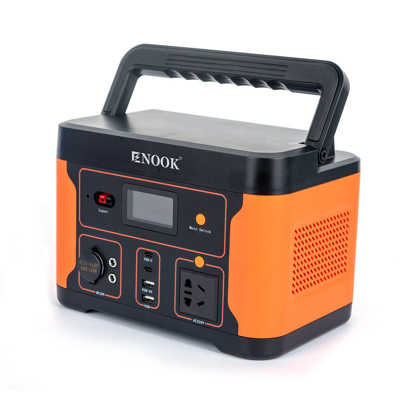 পোর্টেবল 500W হোম এনার্জি স্টোরেজ ব্যাটারি সৌর চার্জিং স্টেশন এলএফপি ব্যাটারি প্রকার