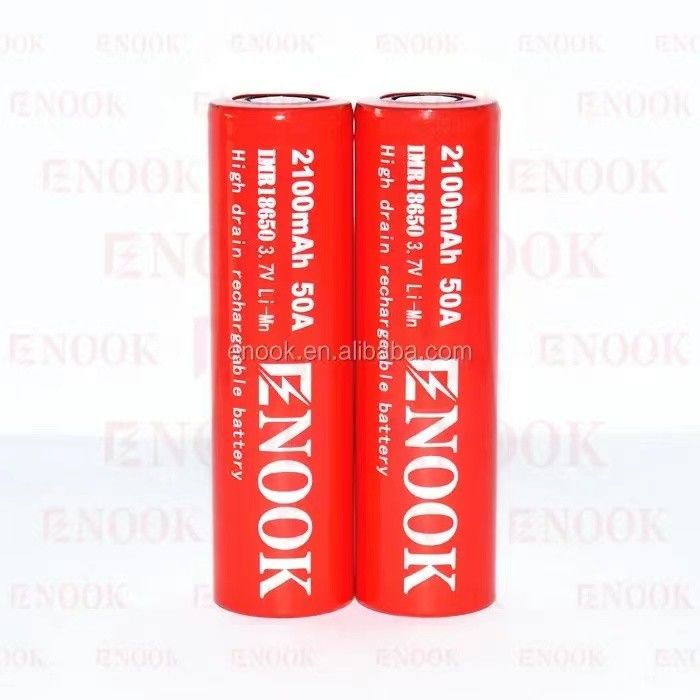 বহনযোগ্য 18650 উচ্চ ড্রেন লি-আয়ন ব্যাটারি 2100mAh 3.7V ম্যাক্স 50A ফ্ল্যাট শীর্ষ সঙ্গে