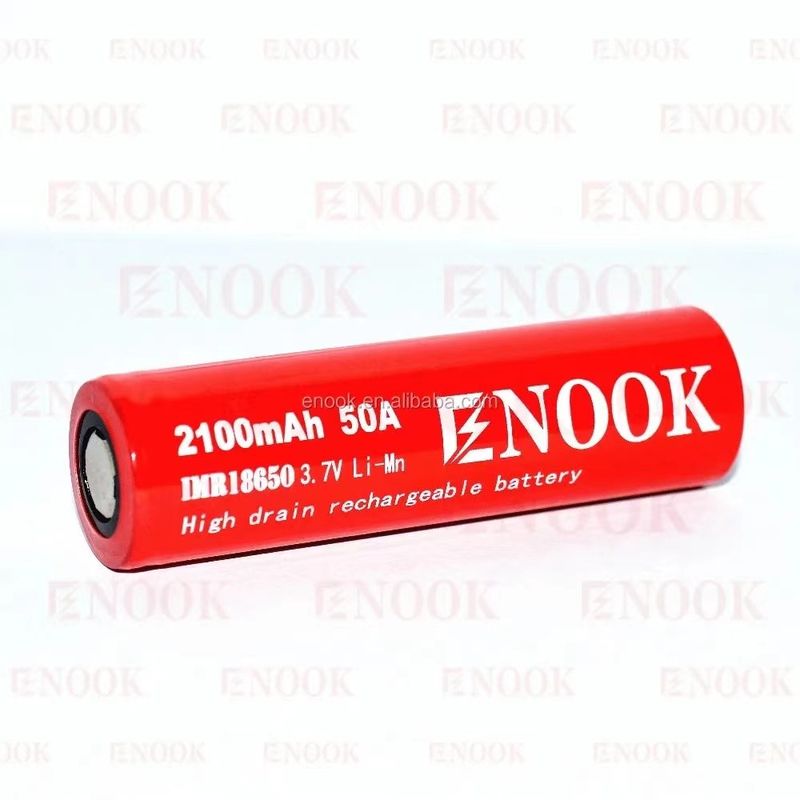 বহনযোগ্য 18650 উচ্চ ড্রেন লি-আয়ন ব্যাটারি 2100mAh 3.7V ম্যাক্স 50A ফ্ল্যাট শীর্ষ সঙ্গে