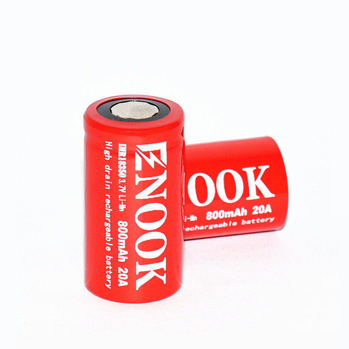 রিচার্জযোগ্য আইএমআর লি-আয়ন ব্যাটারি 800mAh 20amp 18350 লি-এমএন ব্যাটারি