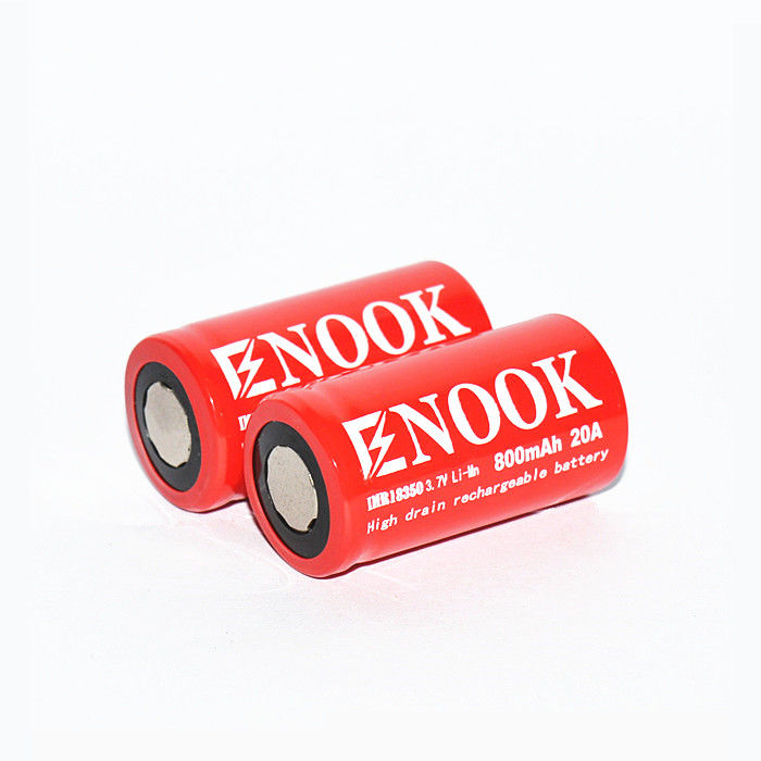 রিচার্জযোগ্য আইএমআর লি-আয়ন ব্যাটারি 800mAh 20amp 18350 লি-এমএন ব্যাটারি