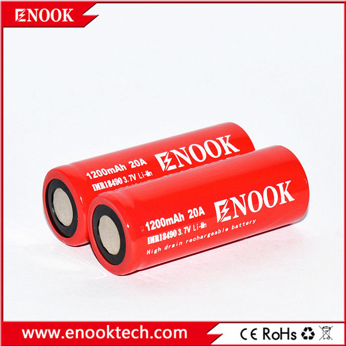 18490 1200mAh ইনোক 20A 3.7v বৈদ্যুতিক বাইকের জন্য 18490 পুনরায় চার্জযোগ্য ব্যাটারি PK agm ব্যাটারি 12V