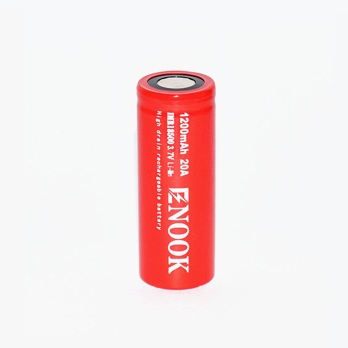ইনুক 1200mAh 20A লিথিয়াম আয়ন ব্যাটারি সেল 3.7V 18500 রিচার্জযোগ্য লি-আয়ন ব্যাটারি