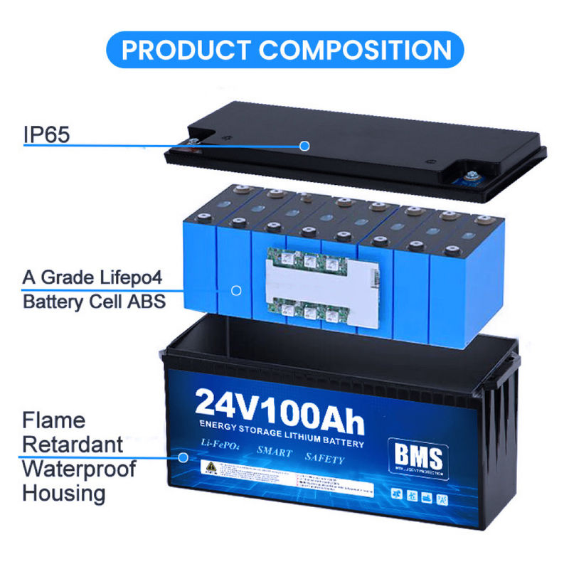 12V 50Ah 100Ah 200Ah 300Ah 400Ah লাইফপো4 ব্যাটারি প্যাক সৌর সিস্টেমের জন্য বিএমএস সহ আরভি ইলেকট্রিক গাড়ি স্কুটার মোটরসাইকেল নৌকা