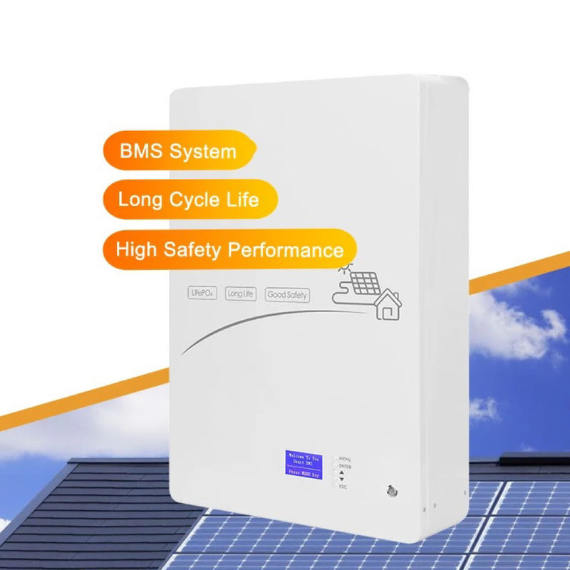 সৌর 12.5KWh লিথিয়াম আয়ন ব্যাটারি প্যাক 51.2V 100AH জন্য সৌর শক্তি সঞ্চয় ব্যাটারি