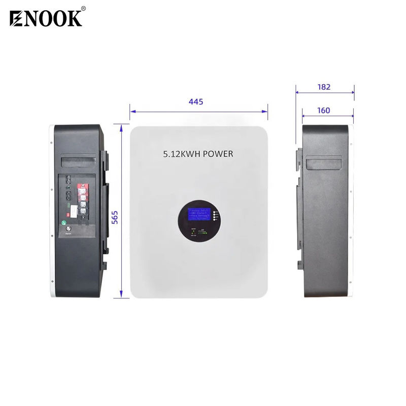 ওয়াল মাউন্ট 5kWh 10kWh Lifepo4 ব্যাটারি লিথিয়াম আয়ন ব্যাটারি সৌর হোম শক্তি সঞ্চয় সিস্টেম