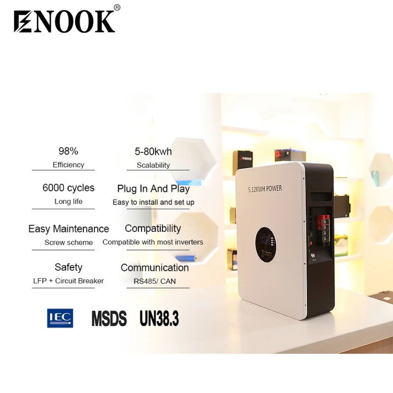 লিথিয়াম লাইফপিও 4 ব্যাটারি 48V 51.2V 100Ah 200Ah 5Kwh 10Kwh 2.5Kwh বিএমএসের সাথে অফ গ্রিড / হাইব্রিড সৌর সিস্টেমের জন্য