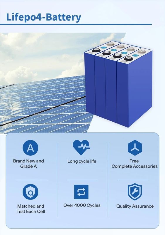 মূল QR কোড Lifep04 লিথিয়াম আয়ন ব্যাটারি 280ah 105ah 200ah 304ah 50ah 173ah গ্রেড এ