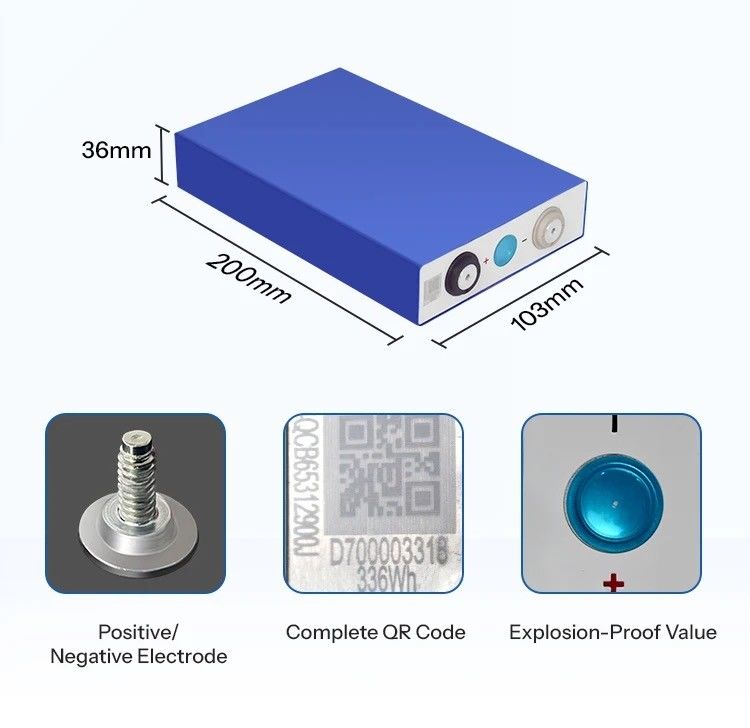 মূল QR কোড Lifep04 লিথিয়াম আয়ন ব্যাটারি 280ah 105ah 200ah 304ah 50ah 173ah গ্রেড এ