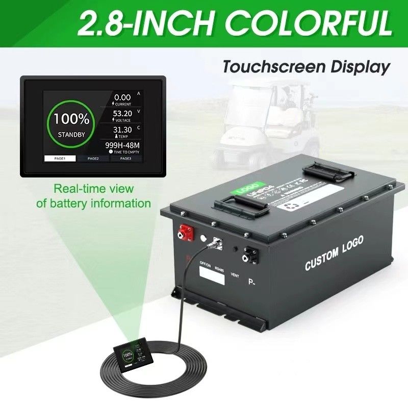 51.2V 105Ah LiFePO4 গল্ফ কার্ট ব্যাটারি দীর্ঘ চক্র জীবন EV LifePo4 ব্যাটারি 48V 100Ah 200Ah