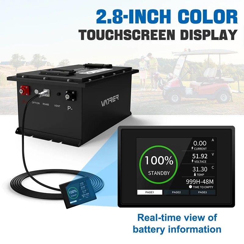36v 48v 72v 100ah 200ah পরিবেশ বান্ধব জন্য লিথিয়াম আয়ন গলফ কার্ট ব্যাটারি