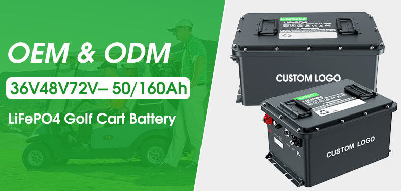 58.4V 100ah 105ah 200ah গল্ফ কার্ট লাইফপিও 4 লিথিয়াম আয়ন বৈদ্যুতিক ব্যাটারি প্যাক 51.2V গভীর চক্র আইপি 64